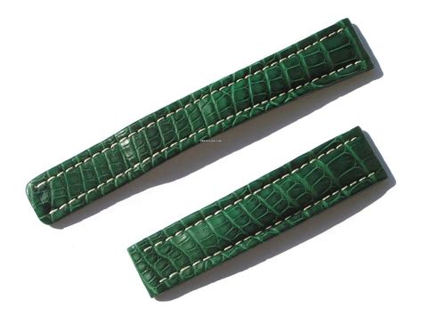 breitling 18mm ordb|Breitling 18mm Breitling Leder Band 18/16 grün green verde.